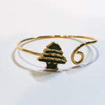 Lebanese Cedar Bracelet – Handmade in Lebanon, 21K Gold Plated Brass 🇱🇧