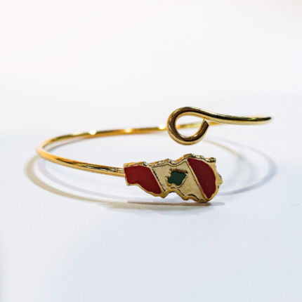 Lebanon Map Bracelet – Handmade in Lebanon, 21K Gold Plated  Brass 🇱🇧
