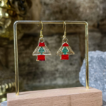 Lebanese Cedar Earrings – Handmade in Lebanon, Nickel-Plated Brass - Image 2