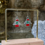 Lebanese Cedar Earrings – Handmade in Lebanon, Nickel-Plated Brass - Image 3
