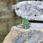 Lebanese Cedar Ring – Handmade in Lebanon, 21K Gold Plated Brass 🇱🇧 - Image 3