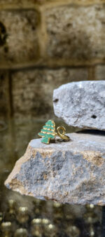 Lebanese Cedar Ring – Handmade in Lebanon, 21K Gold Plated Brass 🇱🇧 - Image 2