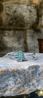 Lebanese Cedar Bracelet – Handmade in Lebanon, Nickel Plated  Brass 🇱🇧 - Image 2